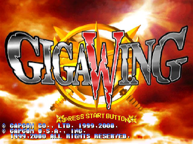 Giga Wing Title Screen